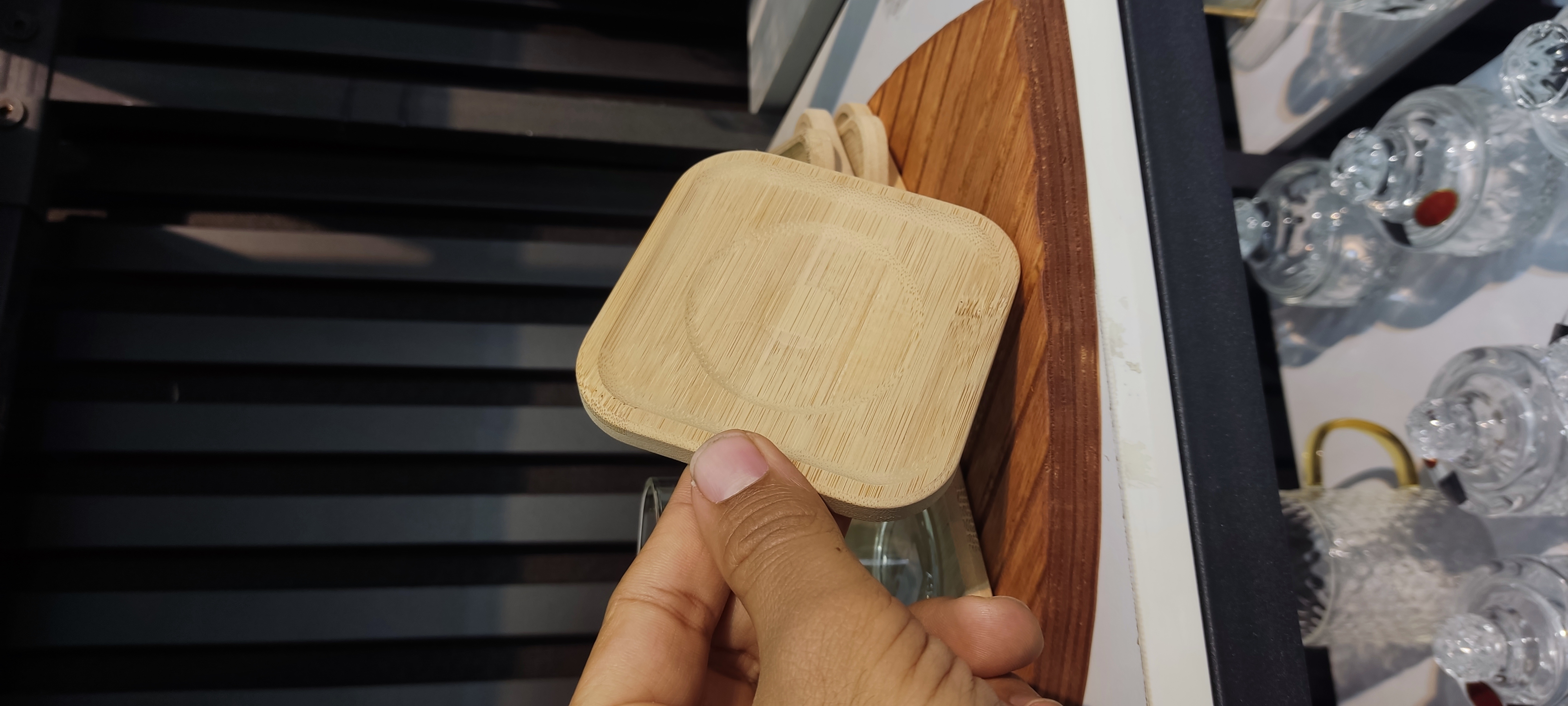 زیر لیوانی بامبو مربع