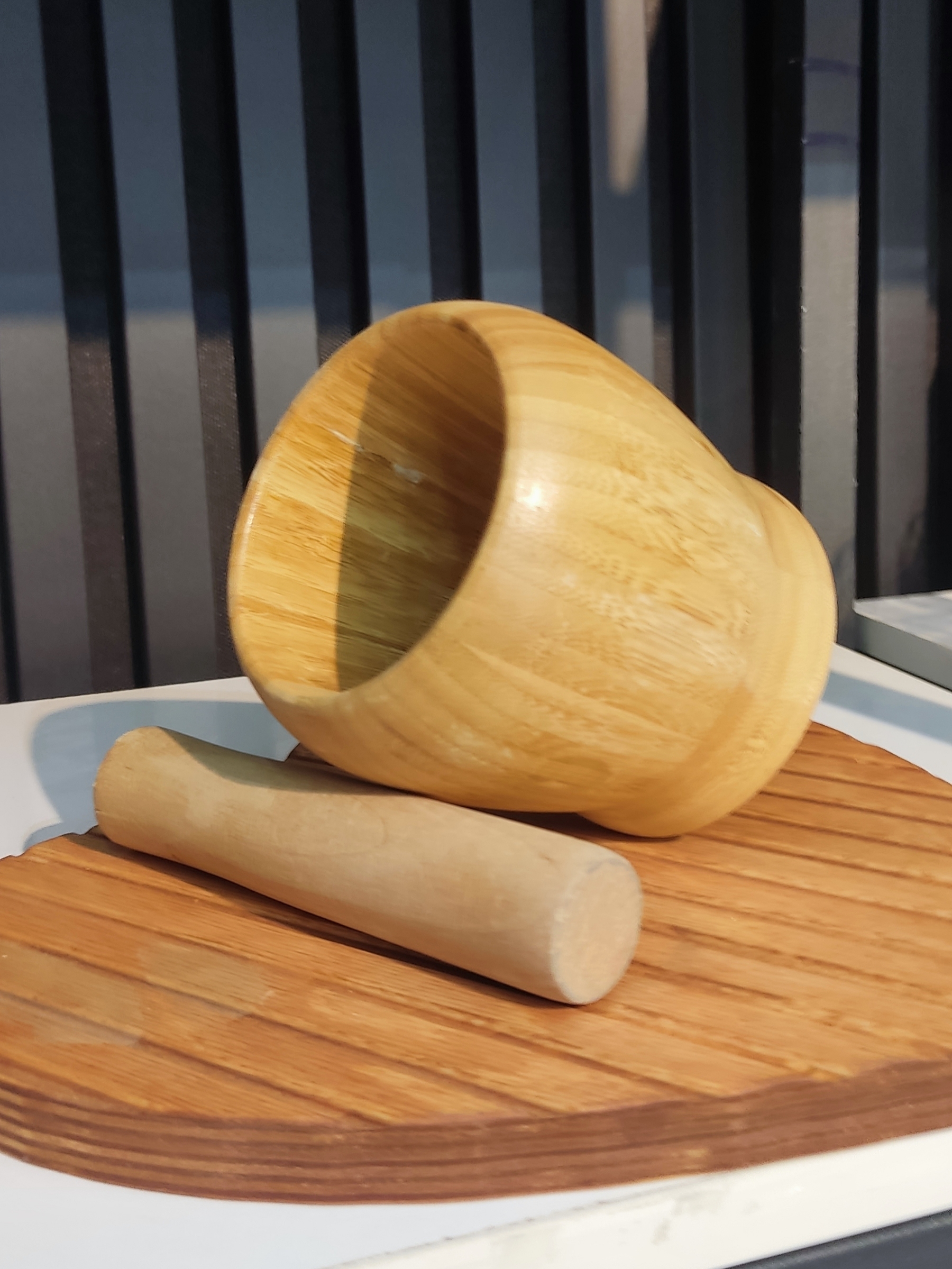 هاون و دسته بامبو