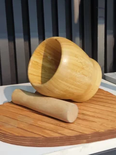 هاون و دسته بامبو